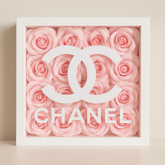 Luxury-Inspired Pink Floral Frame – Limited Edition